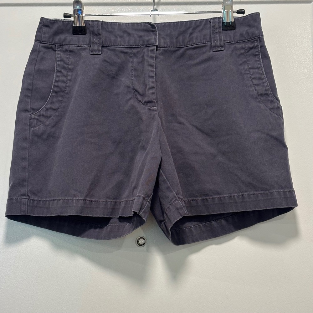 Boden Womens Dark Gray Chino Shorts Size 2 Cotton Twill Casual Summer Preppy